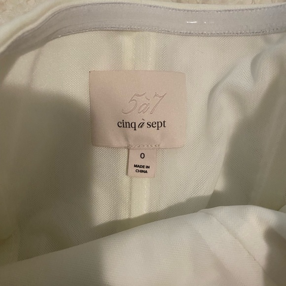 Cinq A Sept Kennith Sash Mini Dress - Ivory/ Cream - Size 0 - Picture 6 of 7